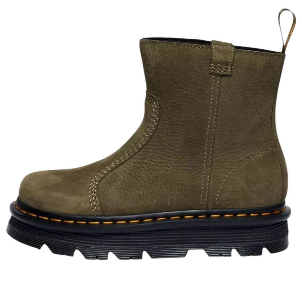 DR MARTENS WOMEN'S 8 DARK OLIVE MILLED NUBUCK WATERPROOF 42022300